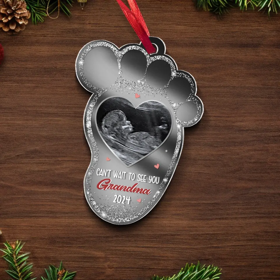Custom Photo Jingle Bells, Baby Smells, All Merry And Nice - Family Personalized Custom Mirrored Acrylic Ornament - Christmas Gift For Baby Kids, Newborn Baby - Image 5