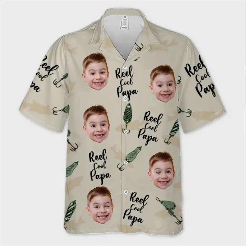 Custom Photo Just A Dad And His Boy - Family Personalized Custom Unisex Tropical Hawaiian Aloha Shirt - Summer Vacation Gift, Gift For Dad, Grandpa - Image 2
