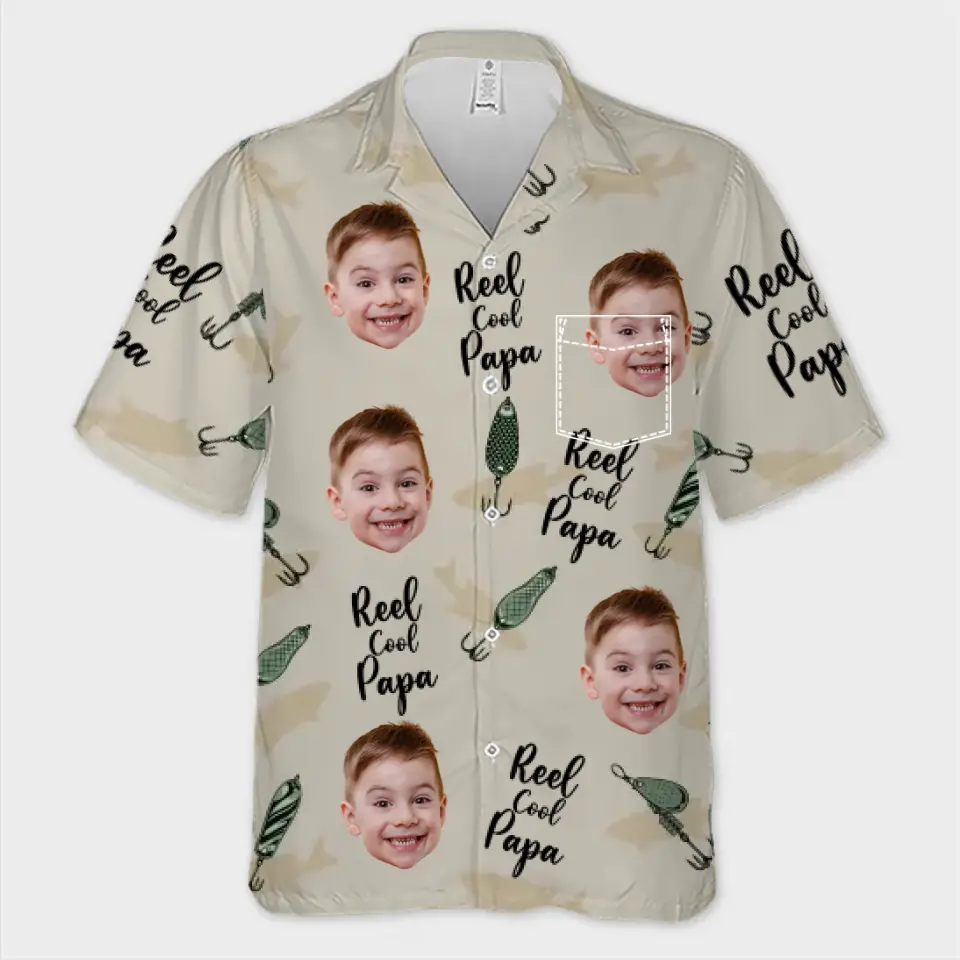 Custom Photo Just A Dad And His Boy - Family Personalized Custom Unisex Tropical Hawaiian Aloha Shirt - Summer Vacation Gift, Gift For Dad, Grandpa - Image 3