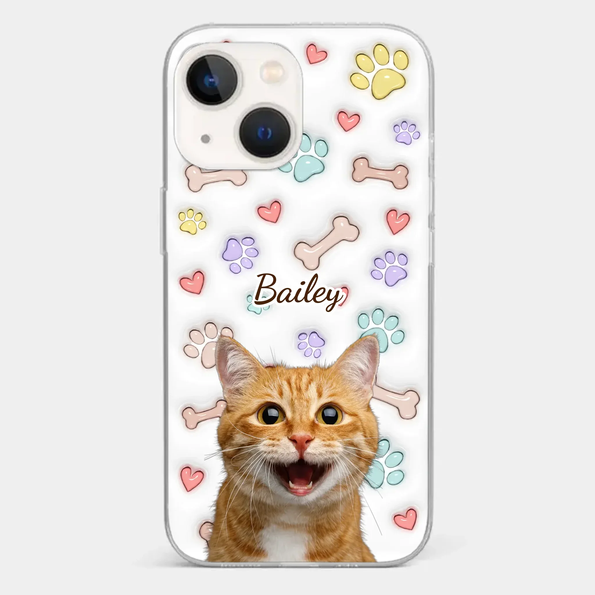 Custom Photo Keep Calm And Pet A Cat - Dog & Cat Personalized Custom 3D Inflated Effect Printed Clear Phone Case - Gift For Pet Owners, Pet Lovers - Image 17