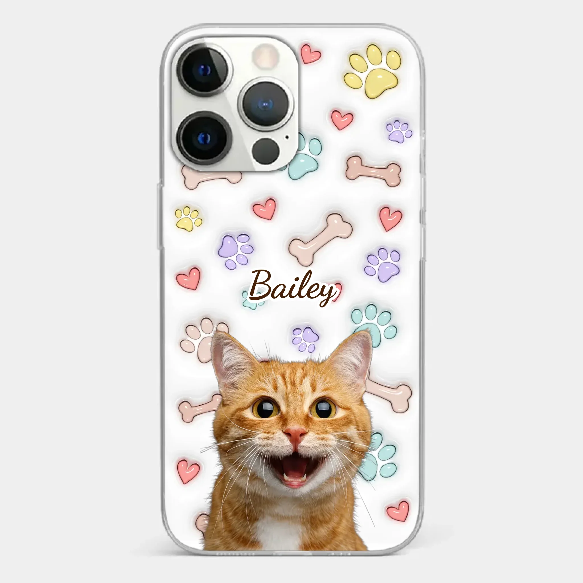 Custom Photo Keep Calm And Pet A Cat - Dog & Cat Personalized Custom 3D Inflated Effect Printed Clear Phone Case - Gift For Pet Owners, Pet Lovers - Image 20