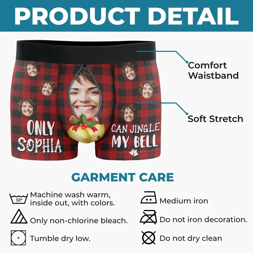 Custom Photo Laughter Lasts Longer Than Any Fancy Gift - Funny Personalized Custom Boxer Briefs, Men's Boxers - Christmas Gift For Boyfriend, Husband, Anniversary - Image 6