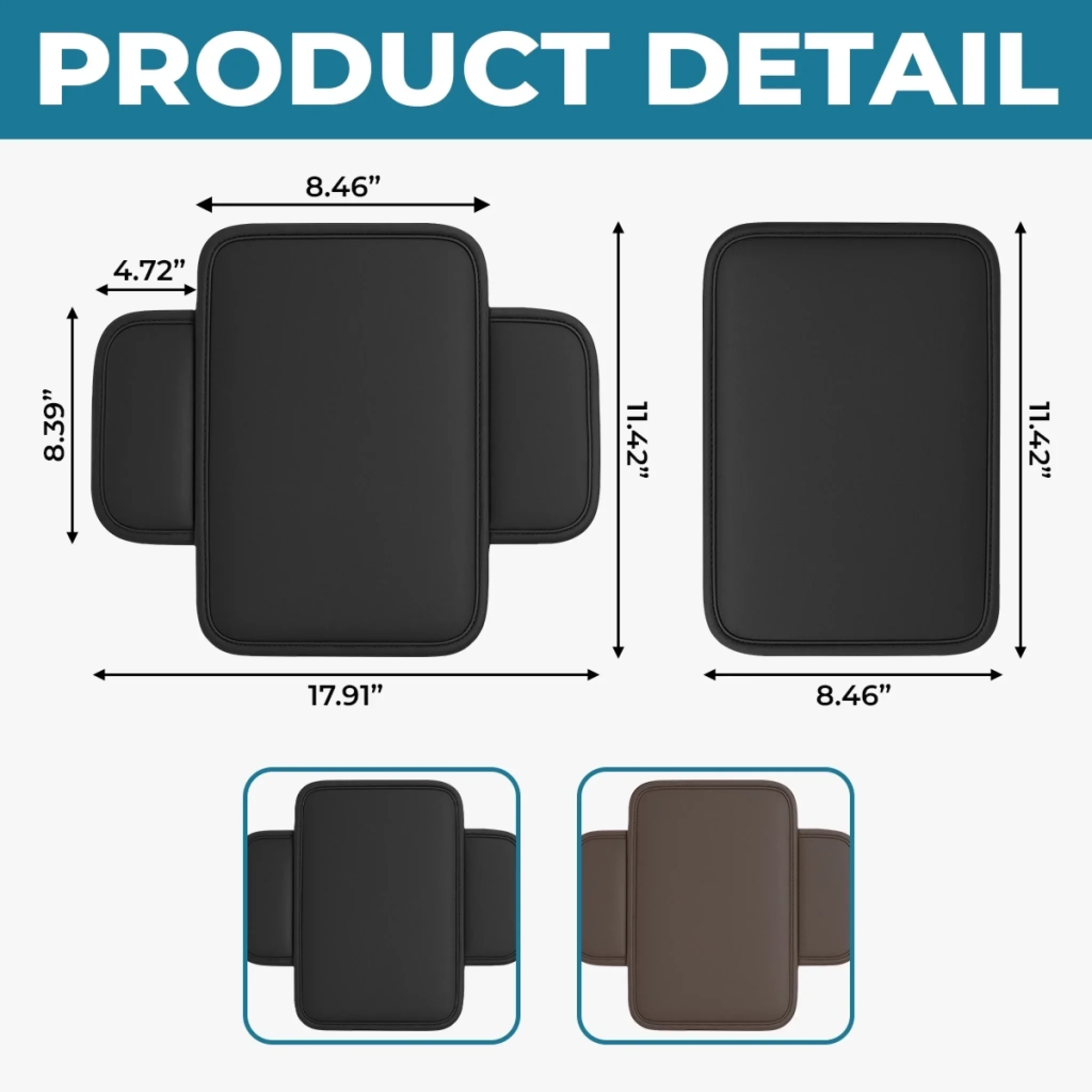 Custom Photo Leather Car Armrest Cushion Pad - Personalized Father's Day Gifts For Dad, Grandpa - Dad Makes Life Better - Image 4