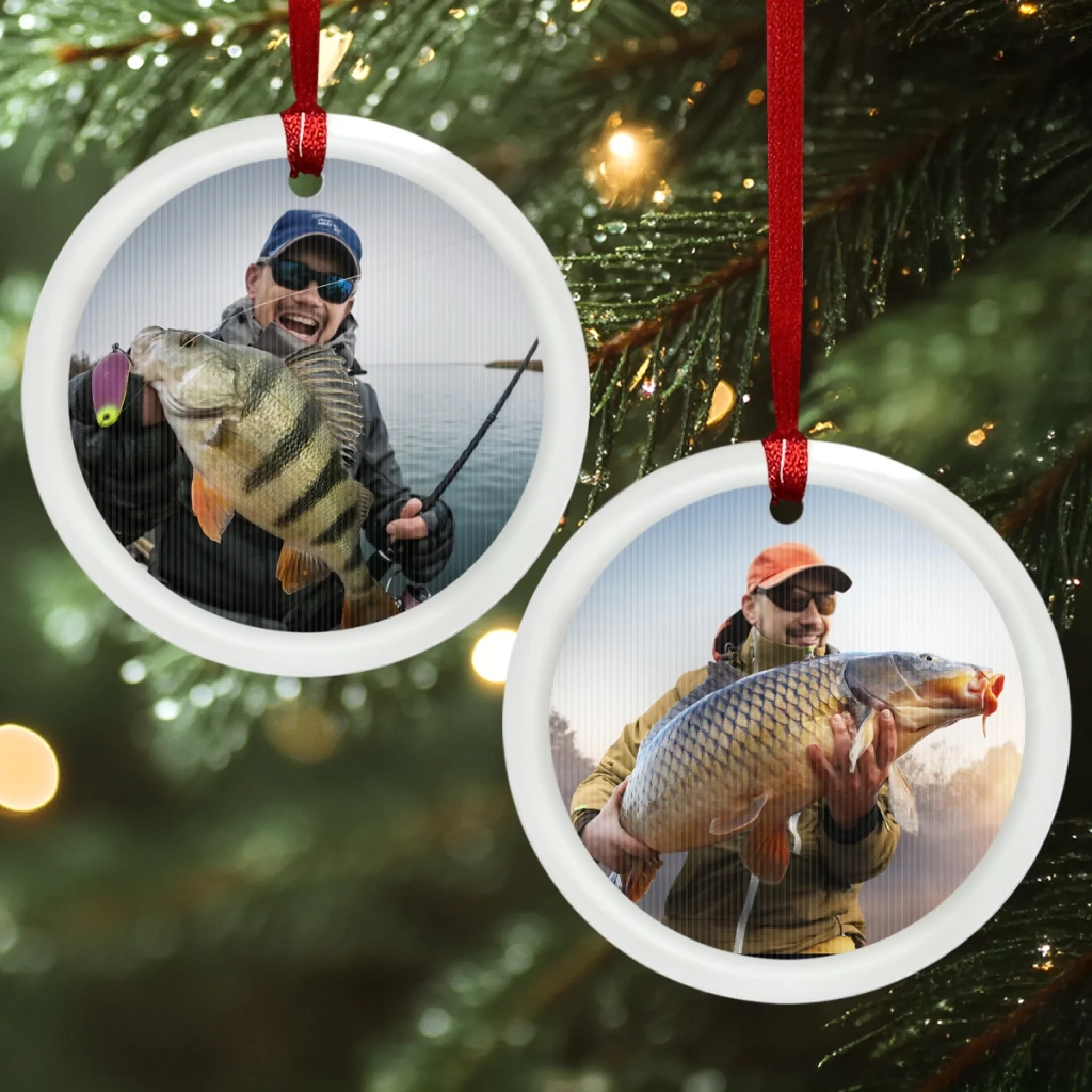 Custom Photo Lenticular Crystal Ornament - Personalized Christmas Birthday Fishing Gifts For Fisherman - Casting Joy Into Cold Waters - Image 3