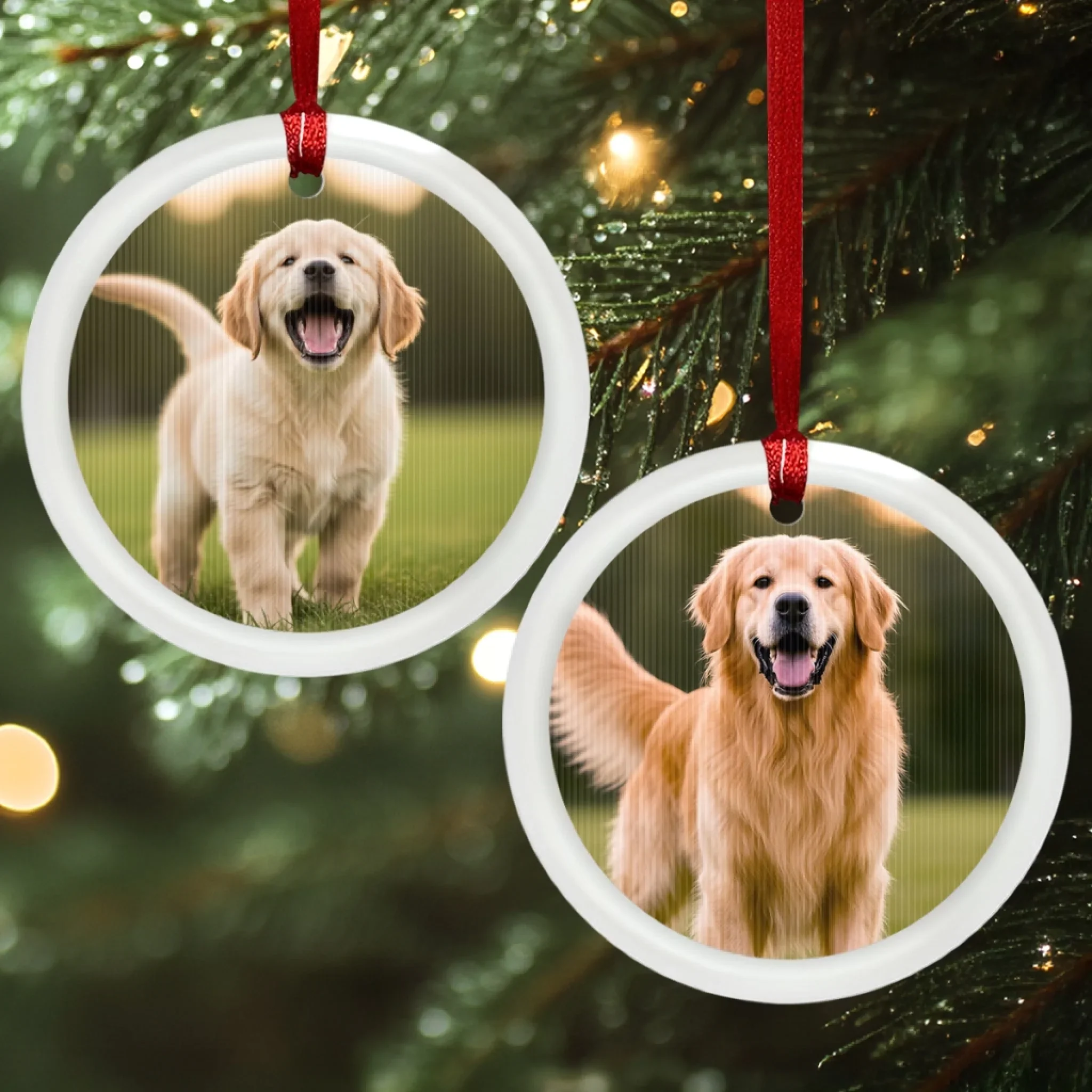 Custom Photo Lenticular Crystal Ornament - Personalized Christmas Birthday Gifts For Dog Cat Lovers, Dog Dad And Mom, Cat Owners - Furry & Festive - Image 4