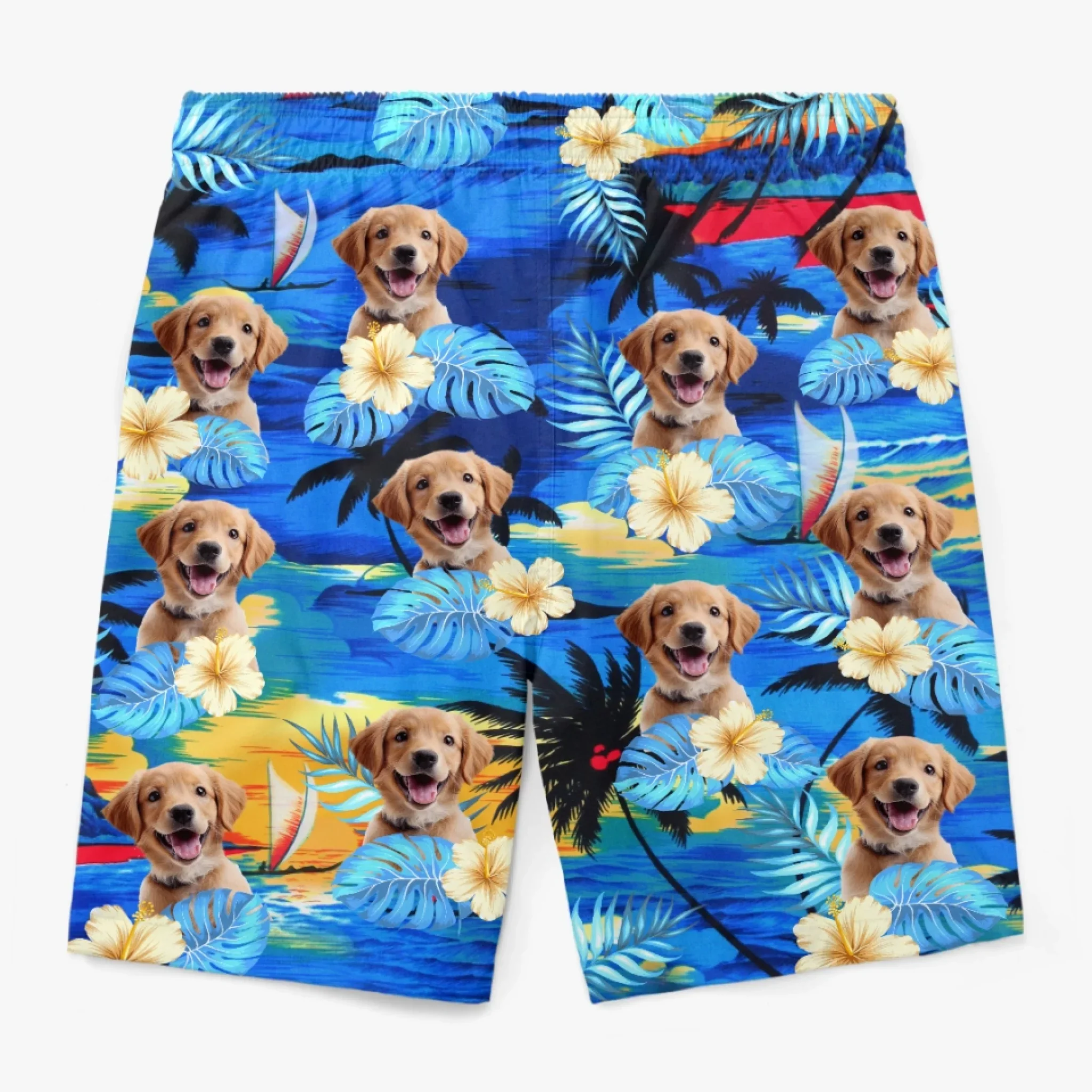 Custom Photo Tropical Hawaiian Aloha Men Beach Shorts - Personalized Summer Vacation And Travel Gifts For Family, Dog Cat Lovers - Life Is Better With Sandy Paws - Image 7