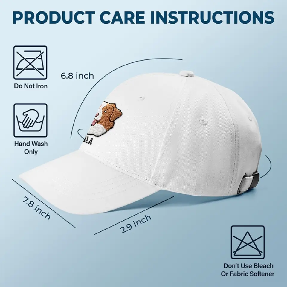 Custom Photo Life Would Be Ruff Without You - Dog & Cat Personalized Custom Full Embroidered Cap - Gift For Pet Owners, Pet Lovers - Image 4