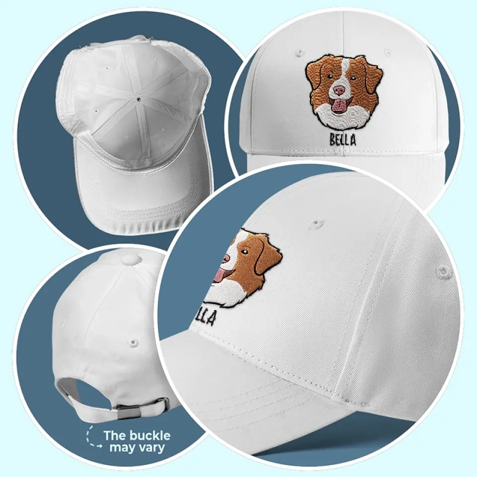 Custom Photo Life Would Be Ruff Without You - Dog & Cat Personalized Custom Full Embroidered Cap - Gift For Pet Owners, Pet Lovers - Image 5