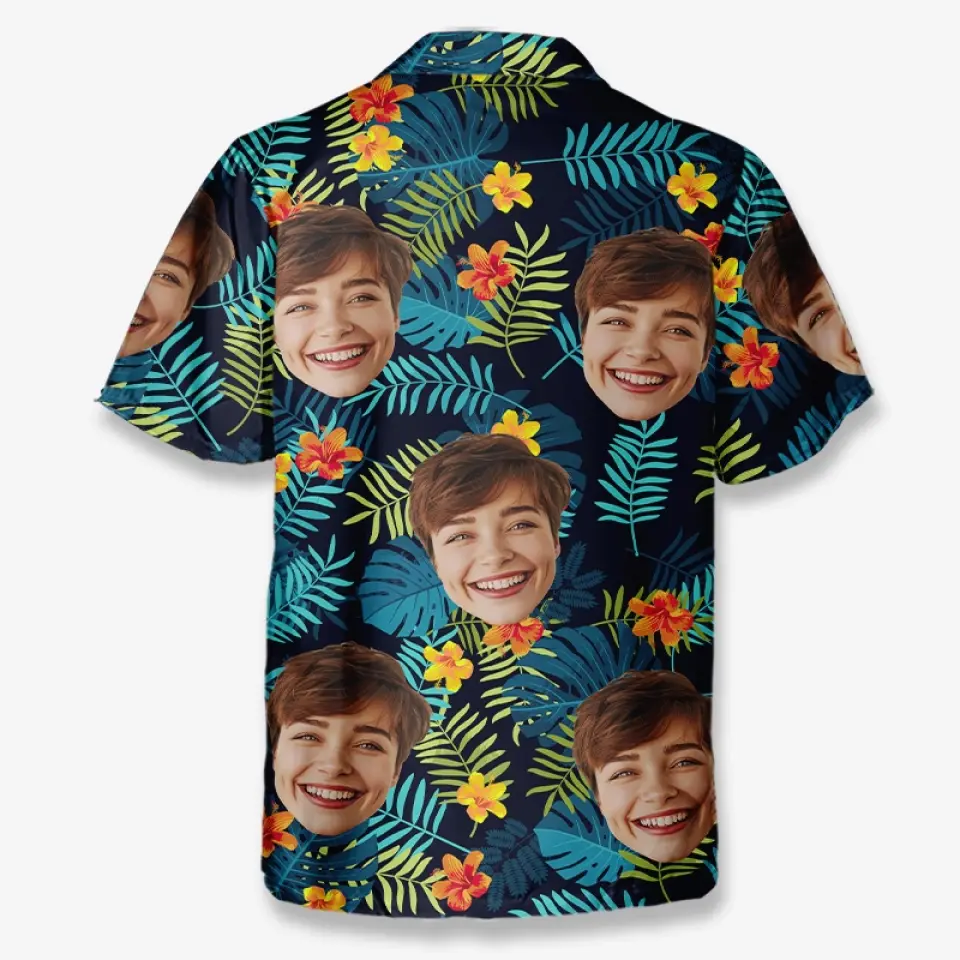 Custom Photo Life’s A Wave, Catch It - Family Personalized Custom Unisex Tropical Hawaiian Aloha Shirt - Summer Vacation Gift, Gift For Family Members - Image 5