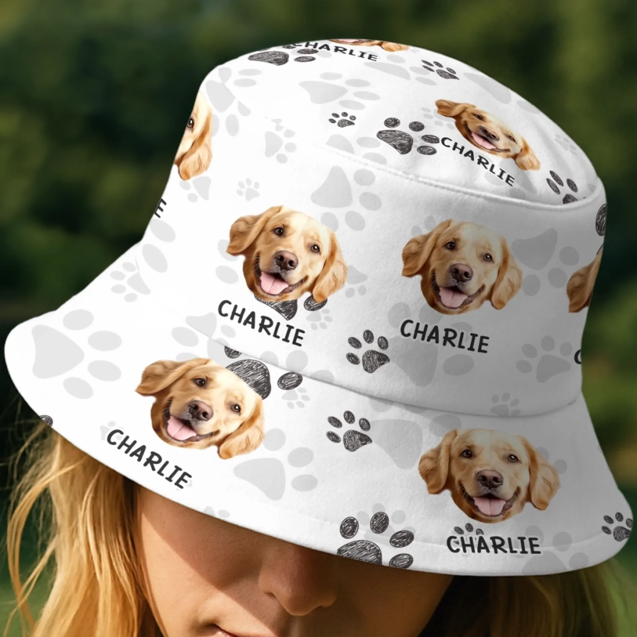 Custom Photo Life’s Better With Paws - Dog & Cat Personalized Custom Bucket Hat - Summer Vacation Gift For Pet Owners, Pet Lovers - Image 4