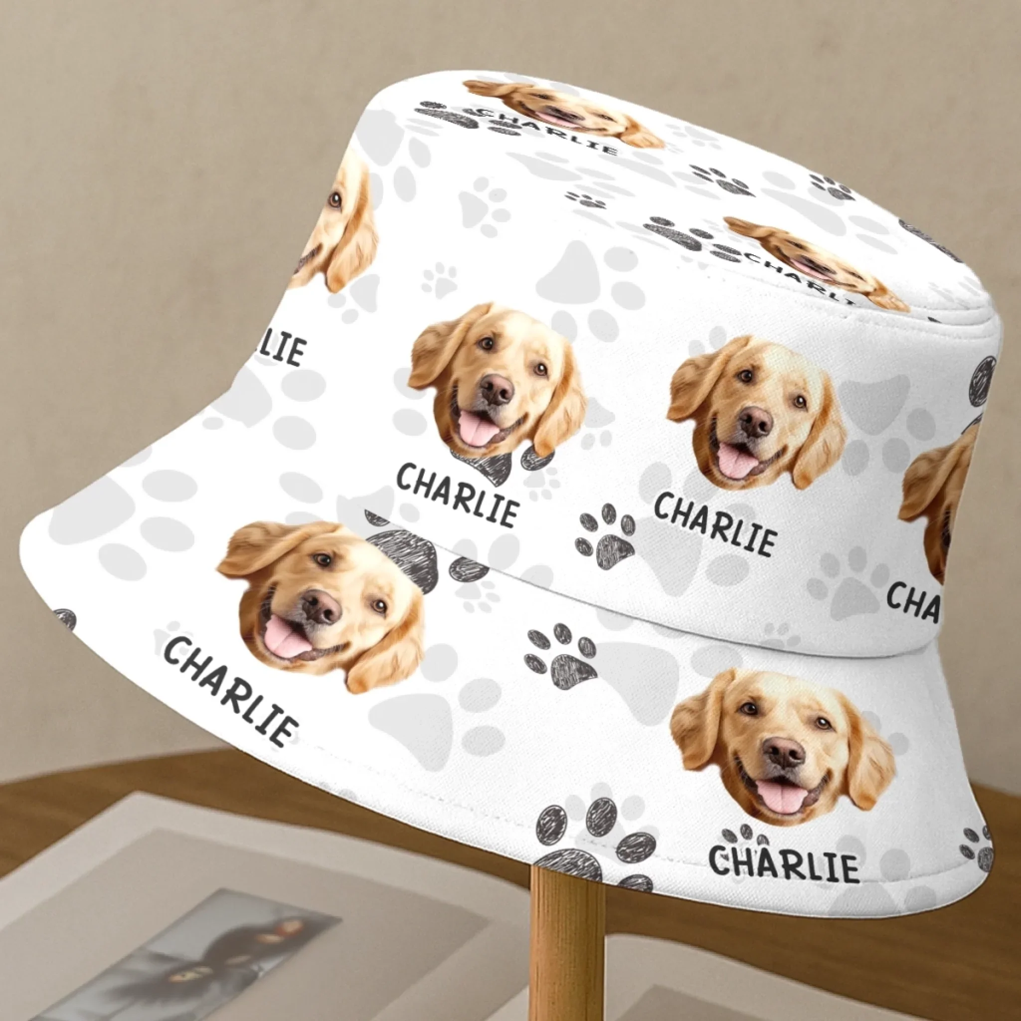 Custom Photo Life’s Better With Paws - Dog & Cat Personalized Custom Bucket Hat - Summer Vacation Gift For Pet Owners, Pet Lovers - Image 5