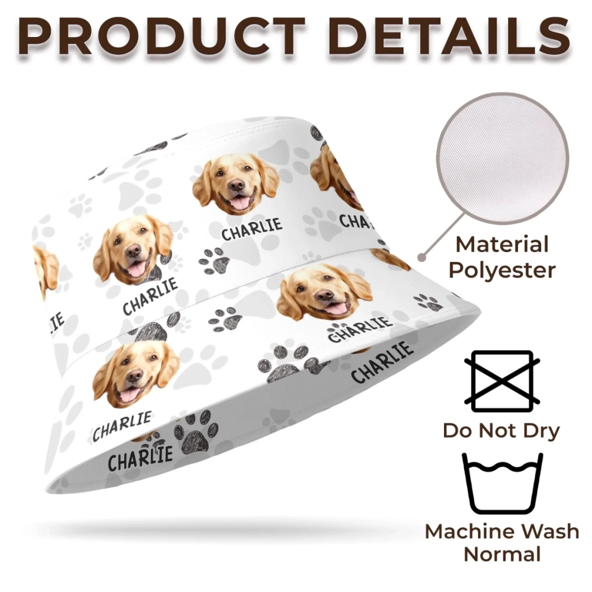 Custom Photo Life’s Better With Paws - Dog & Cat Personalized Custom Bucket Hat - Summer Vacation Gift For Pet Owners, Pet Lovers - Image 6