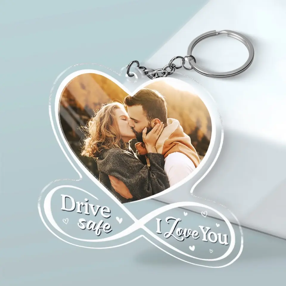 Custom Photo Love Is A Road Trip With You - Couple Personalized Custom Shaped Acrylic Keychain - Gift For Husband Wife, Anniversary - Image 3