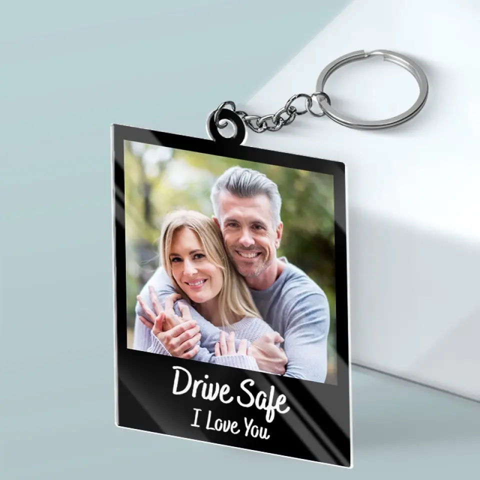 Custom Photo Love Is The Beauty Of The Soul - Couple Personalized Custom Shaped Acrylic Keychain - Gift For Husband Wife, Anniversary - Image 3