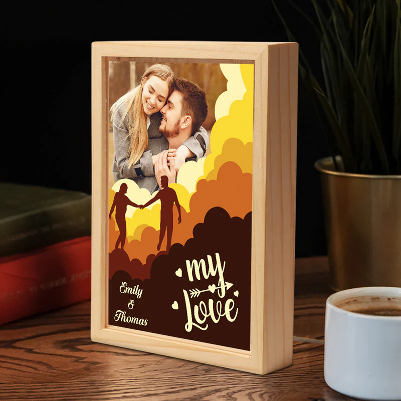 Custom Photo Love You - Couple Personalized Custom Frame Light Box - Gift For Husband Wife, Anniversary - Image 2