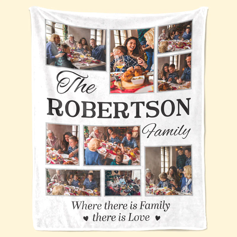 Custom Photo Love You To The Moon And Back - Family Personalized Custom Blanket - Gift For Family Members - Image 2