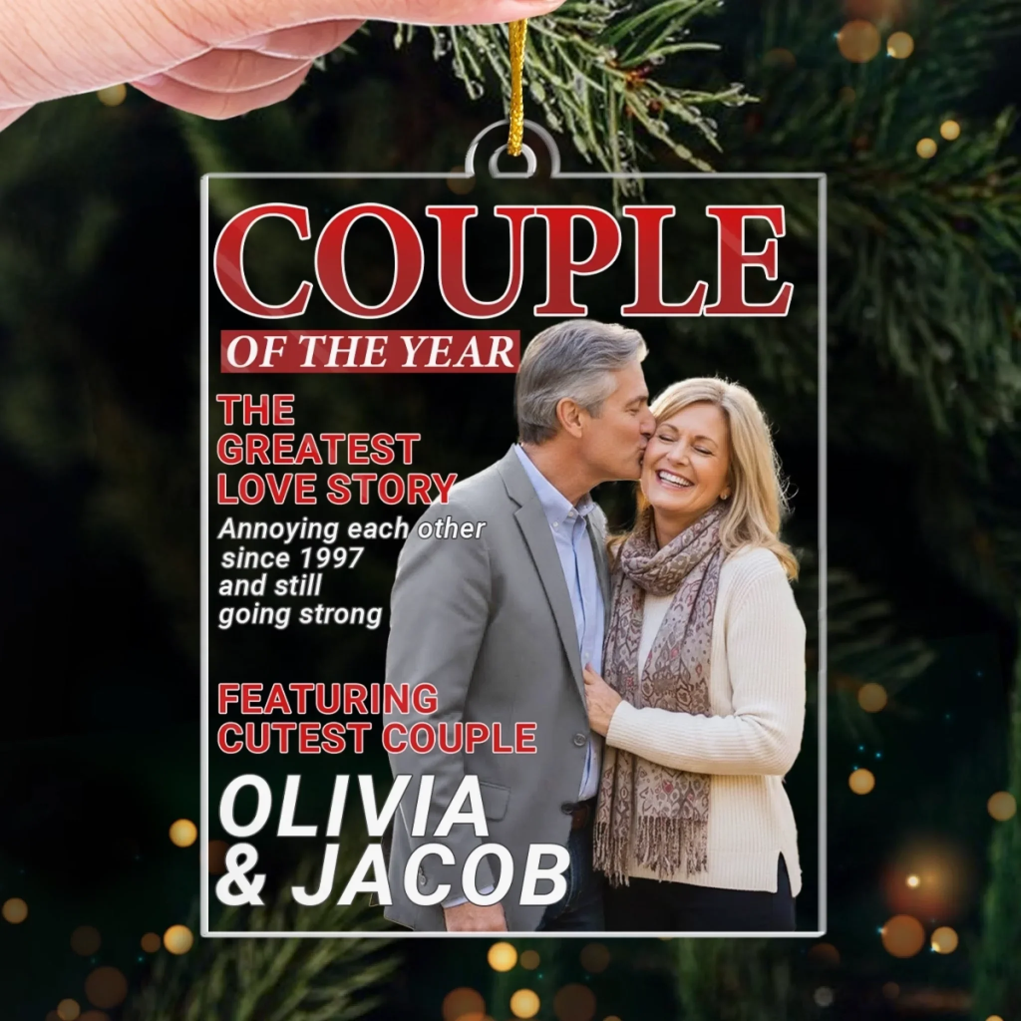 Custom Photo Magazine Acrylic Ornament - Personalized Anniversary Christmas Wedding Gifts For Husband And Wife, Him And Her - Still Choosing You Every Day - Image 4