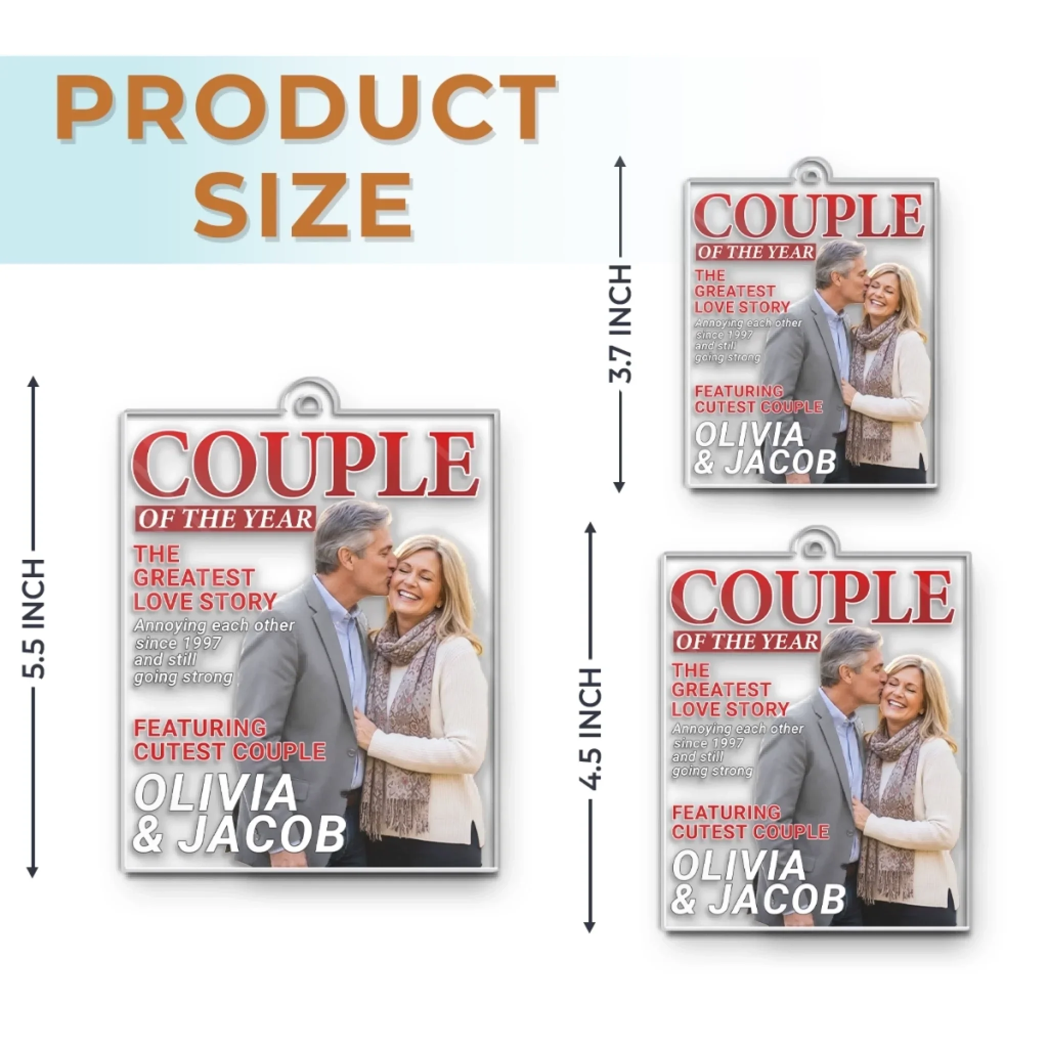 Custom Photo Magazine Acrylic Ornament - Personalized Anniversary Christmas Wedding Gifts For Husband And Wife, Him And Her - Still Choosing You Every Day - Image 6
