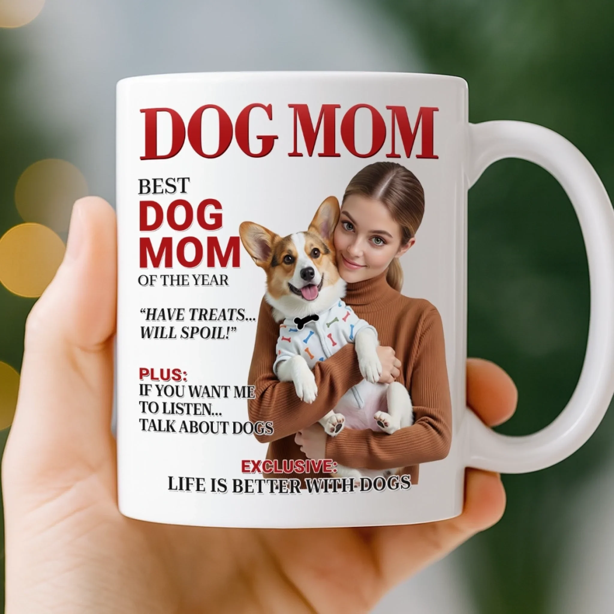 Custom Photo Magazine Mug - Personalized  Birthday Gifts For Dog Cat Lovers, Dog Dad And Mom, Cat Owners - Proof Of Unconditional Love - Image 3