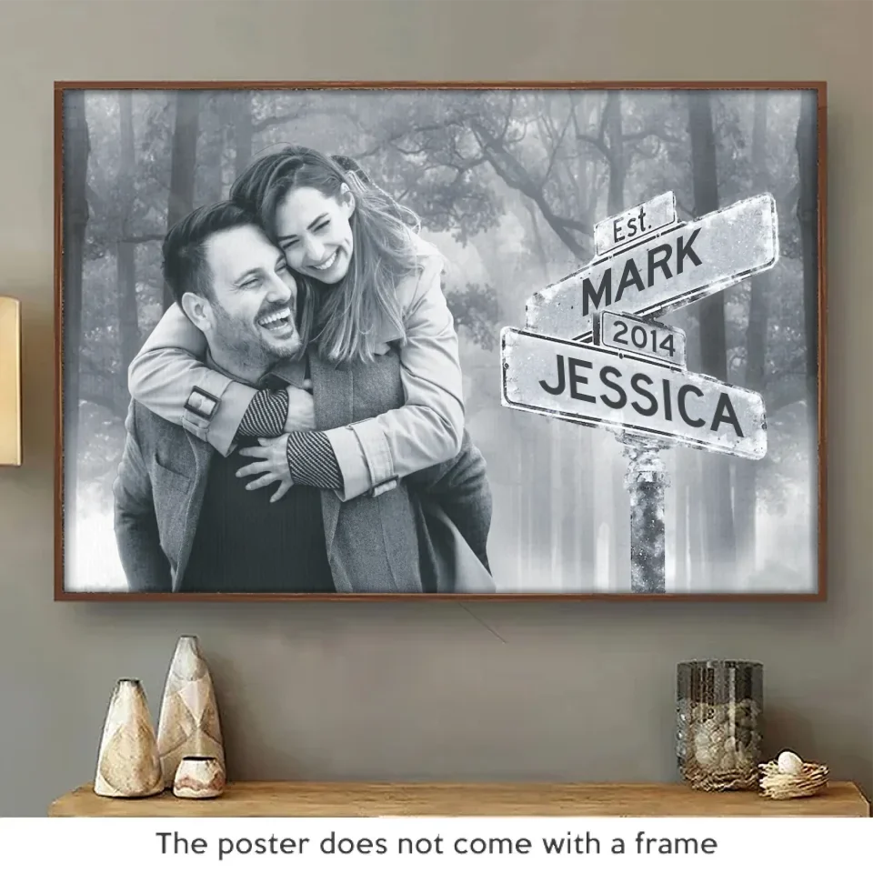 Custom Photo Many Happy Years Together - Couple Personalized Custom Horizontal Poster - Gift For Husband Wife, Anniversary - Image 2