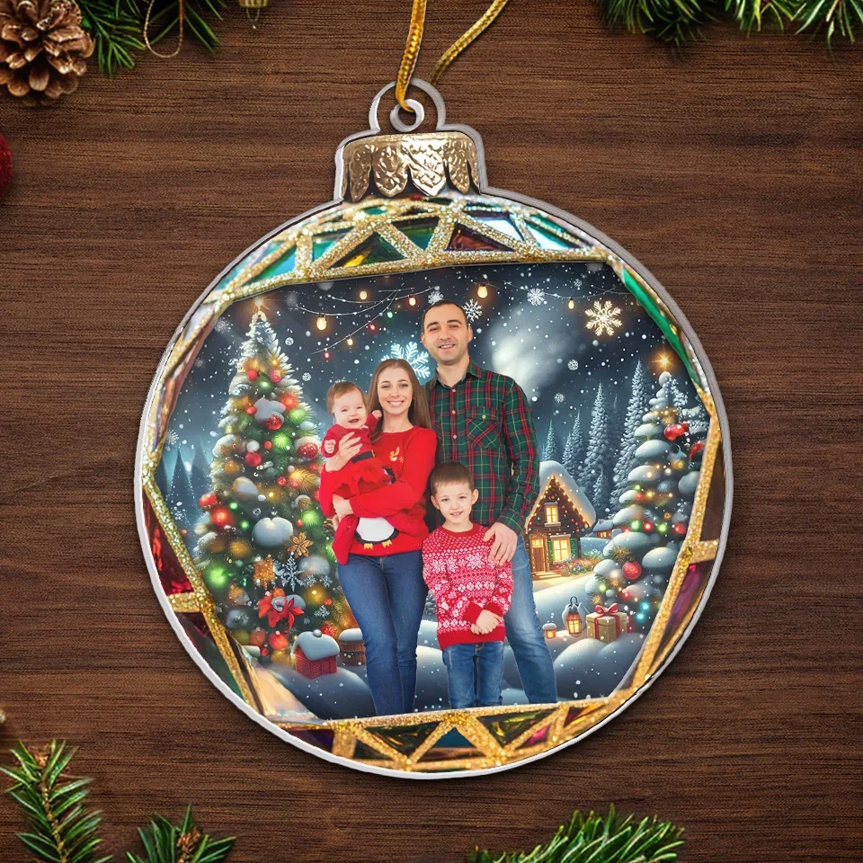 Custom Photo May Your Holidays Be Merry And Bright - Family Personalized Custom Ornament - Acrylic Custom Shaped - Christmas Gift For Family Members - Image 5