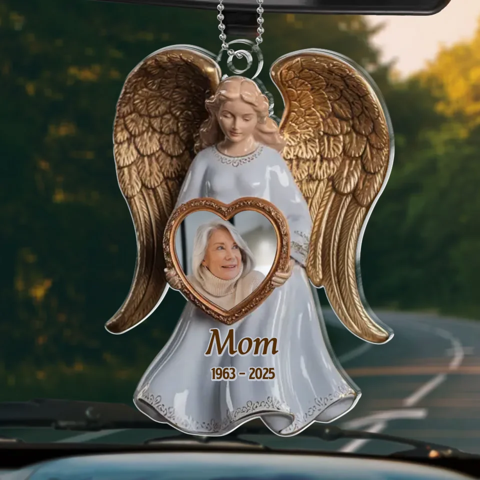 Custom Photo Memory Is The Bridge Between Past And Present - Memorial Personalized Custom Car Ornament - Acrylic Custom Shaped - Sympathy Gift For Family Members - Image 2