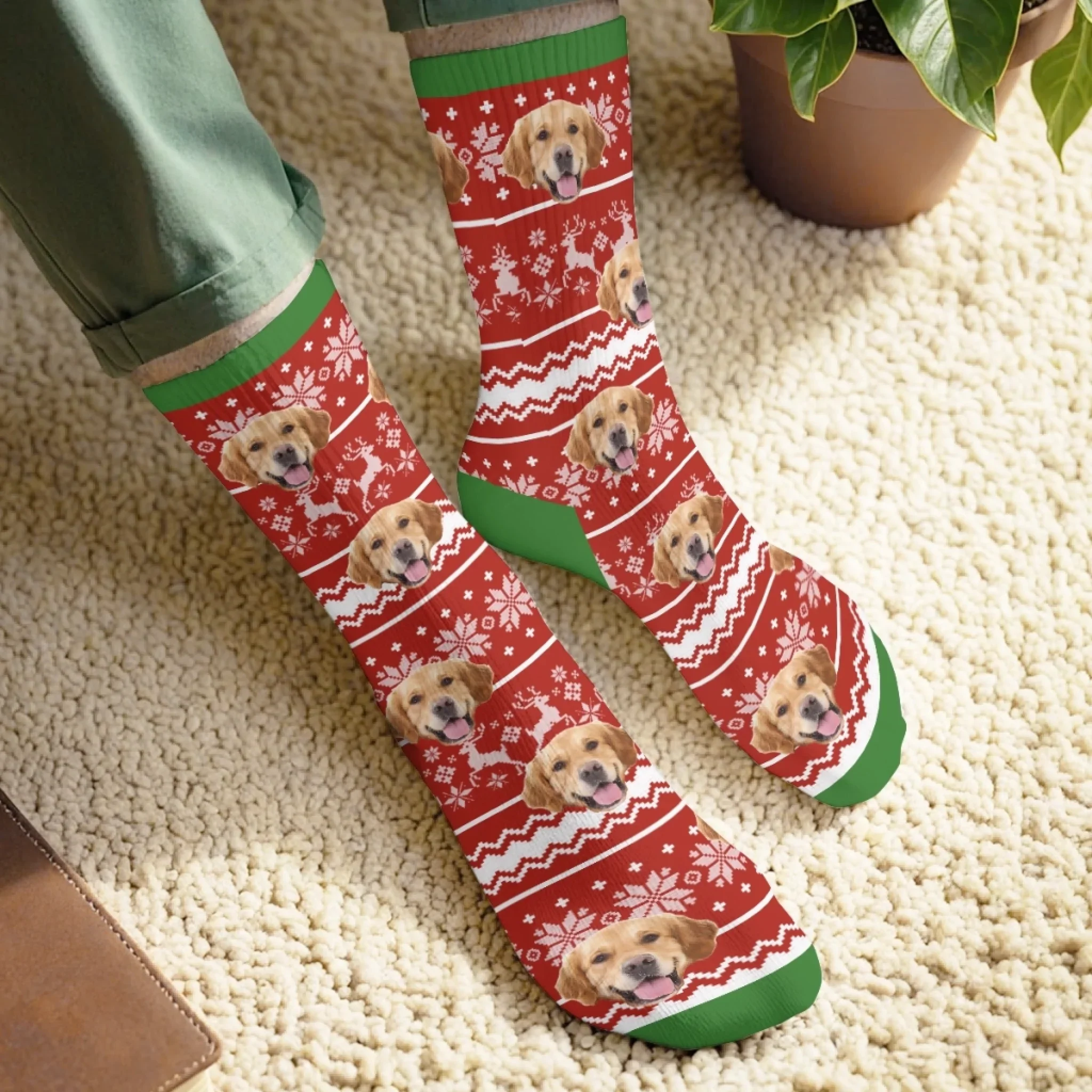 Custom Photo Middle Tube Socks - Personalized  Christmas Birthday Gifts For Dog Cat Lovers, Dog Dad And Mom, Cat Owners - Every Step, A Paw Of Joy - Image 3