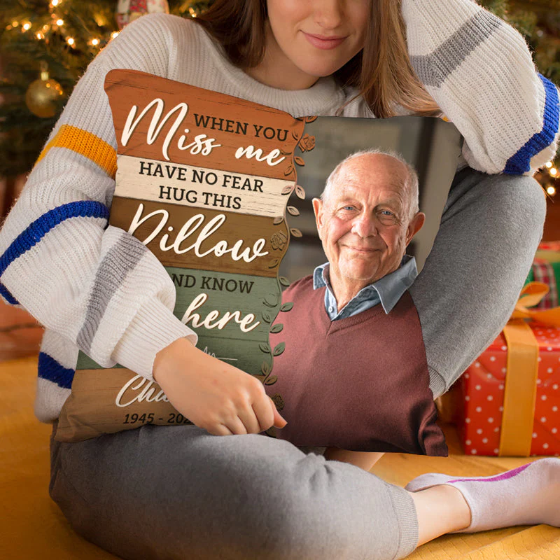 Custom Photo Miss You Forever - Memorial Personalized Custom Pillow - Christmas Gift, Sympathy Gift For Family Members - Image 4