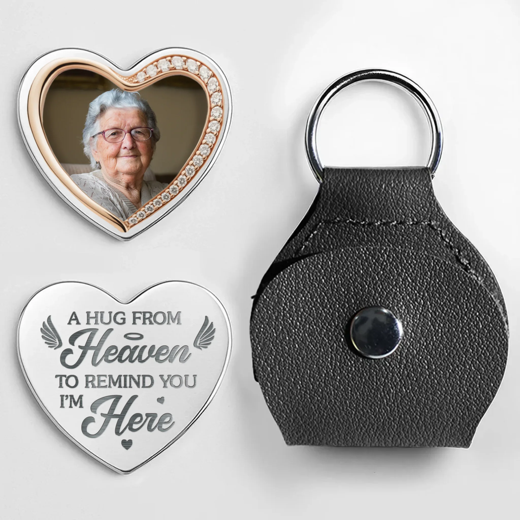 Custom Photo Missed Beyond Words - Memorial Personalized Custom Heart Pocket Hug - Sympathy Gift For Family Members - Image 3