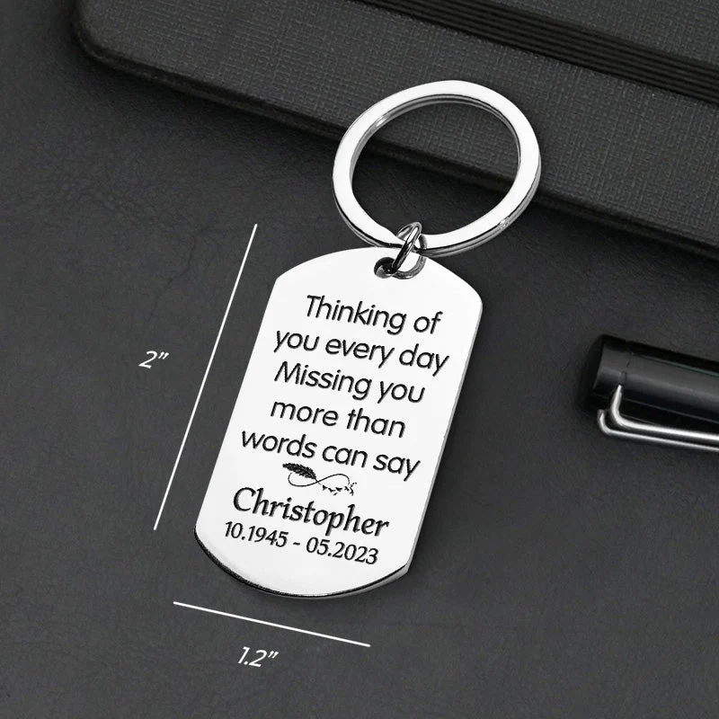Custom Photo Missing You More Than Words Can Say - Memorial Personalized Custom Keychain - Sympathy Gift For Family Members - Image 4