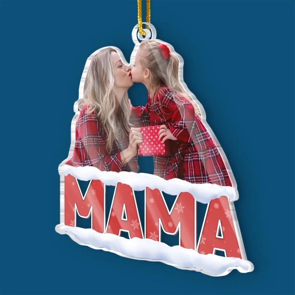 Custom Photo Mom And Daughter Make The Best Christmas Team - Family Personalized Custom Ornament - Acrylic Custom Shaped - Christmas Gift For Mom, Daughter - Image 3