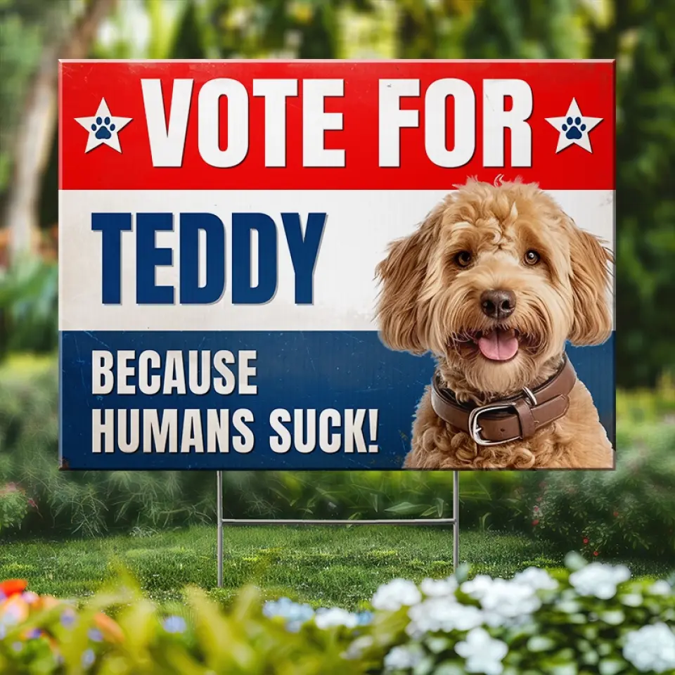 Custom Photo More Treats, Less Squirrels - Dog & Cat Personalized Custom Yard Sign - Gift For Pet Owners, Pet Lovers - Image 3