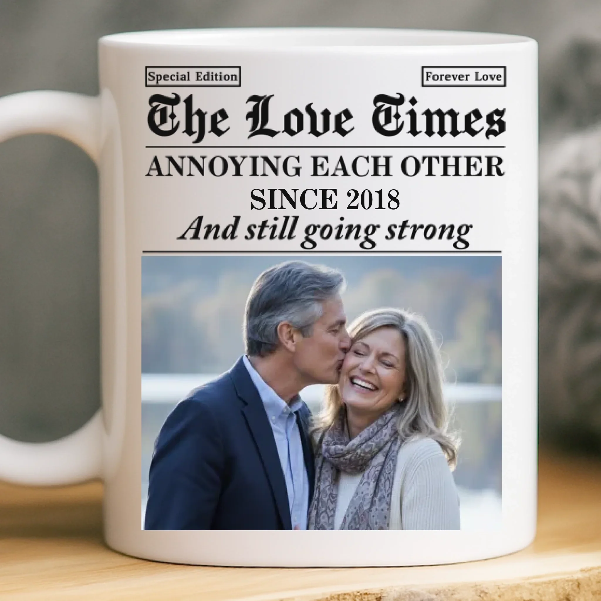 Custom Photo Mug - Personalized Anniversary Wedding Gifts For Husband And Wife, Him And Her - Together Feels Like Home - Image 2