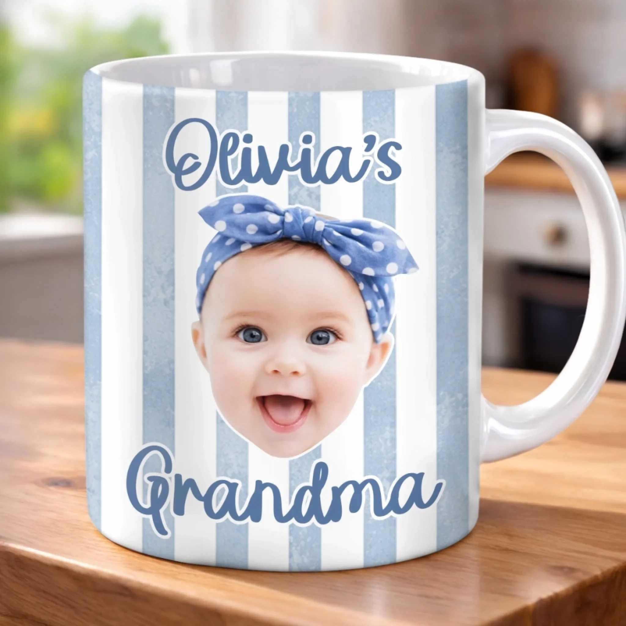 Custom Photo Mug - Personalized Mother's Day, Baby Shower, Gender Reveal Gifts For New Moms, New Grandma - Tiny Hands, Biggest Love - Image 4