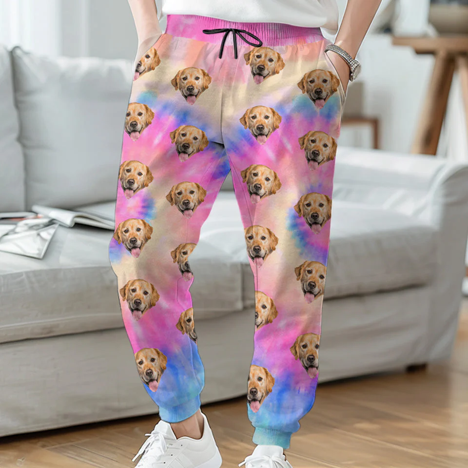 Custom Photo My Dog Thinks I'm Cool - Dog & Cat Personalized Custom Unisex Sweatpants - Christmas Gift For Pet Owners, Pet Lovers - Image 3