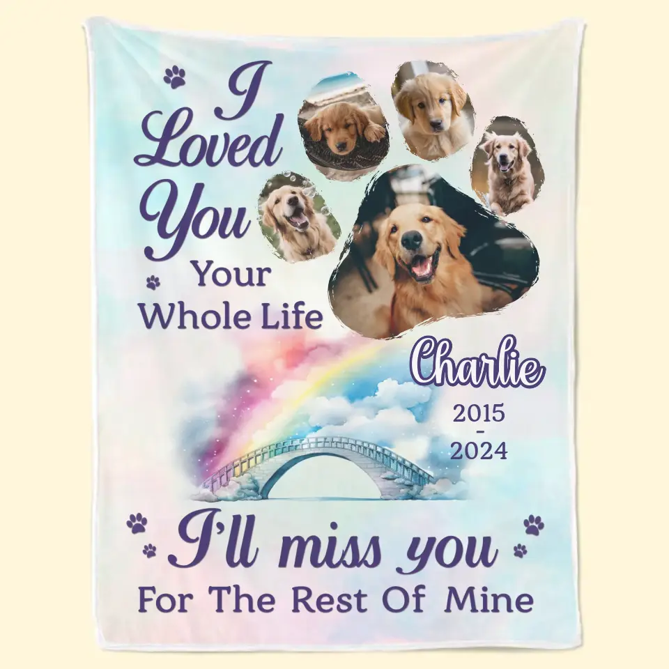 Custom Photo My Fur Baby Fills My Heart With So Much Love - Memorial Personalized Custom Blanket - Sympathy Gift For Pet Owners, Pet Lovers - Image 2