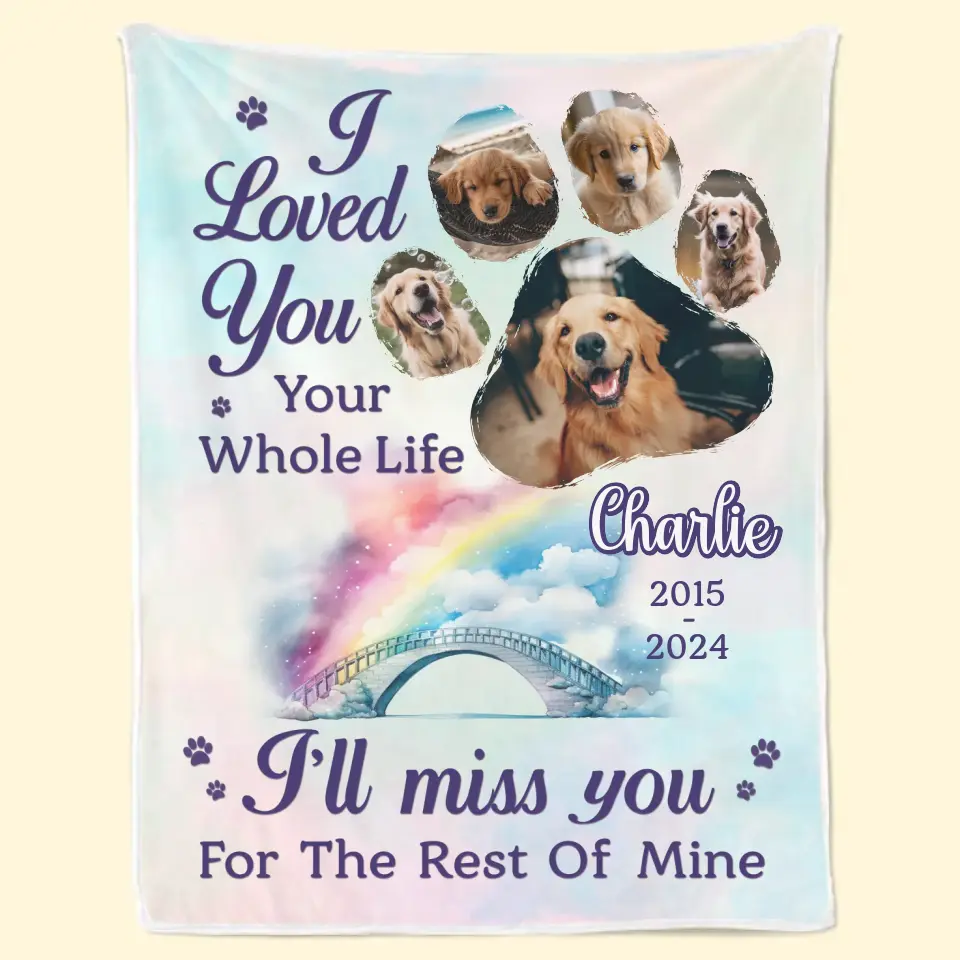 Custom Photo My Fur Baby Fills My Heart With So Much Love - Memorial Personalized Custom Blanket - Sympathy Gift For Pet Owners, Pet Lovers - Image 6