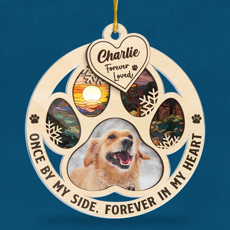 Custom Photo My Hardest Goodbye - Memorial Personalized Custom Ornament - Acrylic Custom Shaped - Christmas Gift, Sympathy Gift For Pet Owners, Pet Lovers - Image 3
