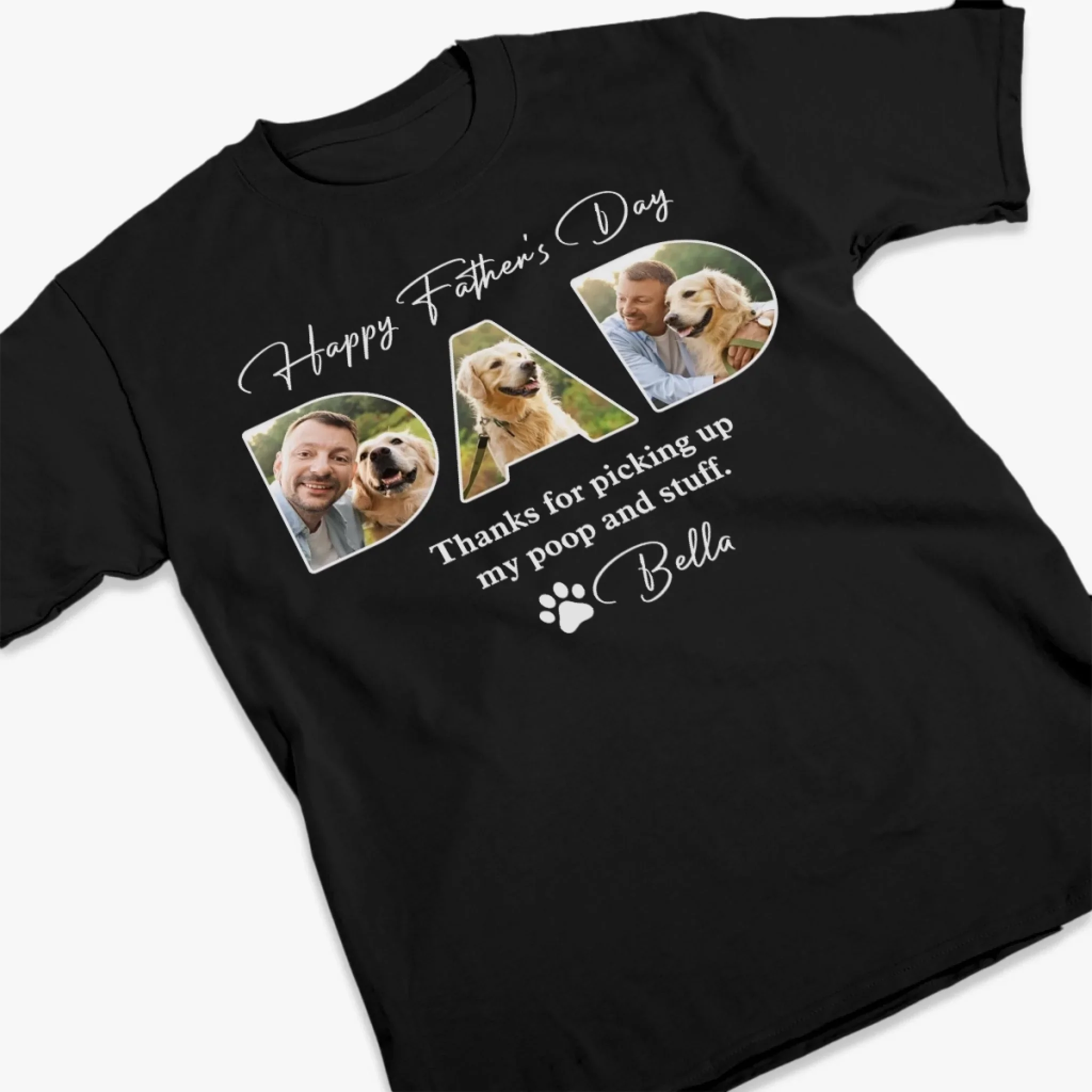Custom Photo My Hero With A Leash - Dog Personalized Custom Unisex T-shirt, Premium T-shirt, Hoodie - Father's Day, Gift For Pet Owners, Pet Lovers - Image 3