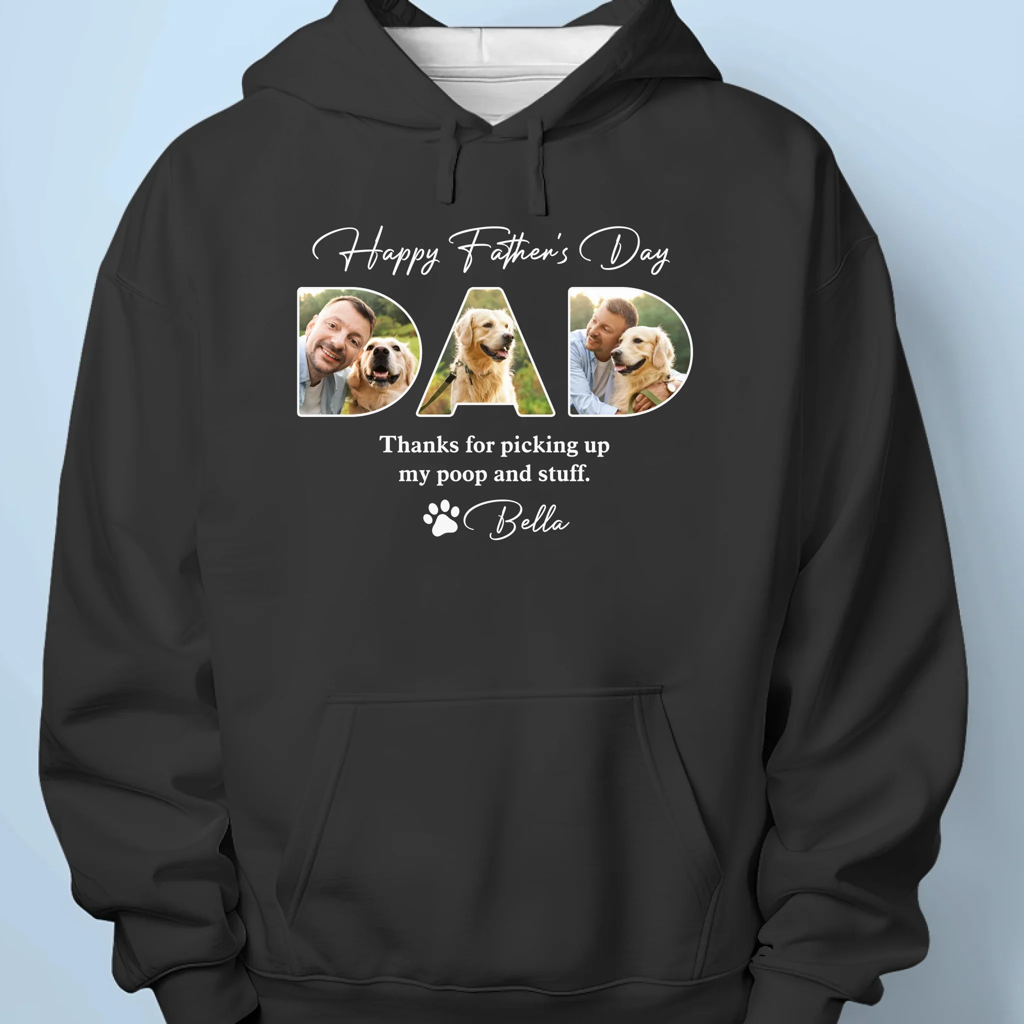Custom Photo My Hero With A Leash - Dog Personalized Custom Unisex T-shirt, Premium T-shirt, Hoodie - Father's Day, Gift For Pet Owners, Pet Lovers - Image 7