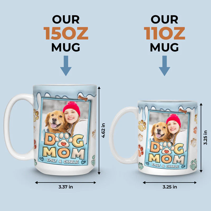 Custom Photo My Kids Have Four Feet - Dog & Cat Personalized Custom 3D Inflated Effect Printed Mug - Christmas Gift For Pet Owners, Pet Lovers - Image 4