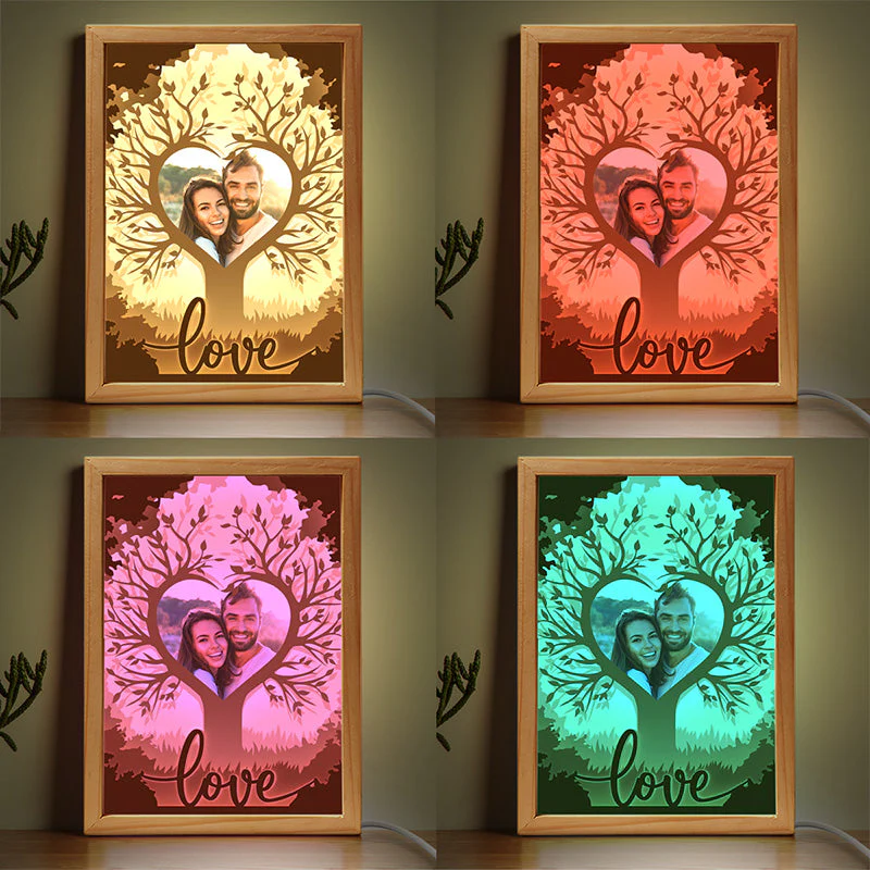 Custom Photo My Love - Couple Personalized Custom Frame Light Box - Gift For Husband Wife, Anniversary - Image 4