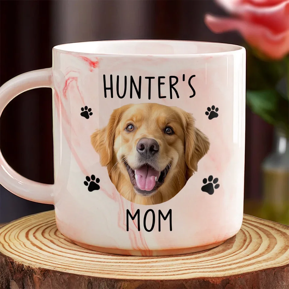 Custom Photo My Lovely Kid - Dog & Cat Personalized Custom Marble Mug - Christmas Gift For Pet Owners, Pet Lovers - Image 3