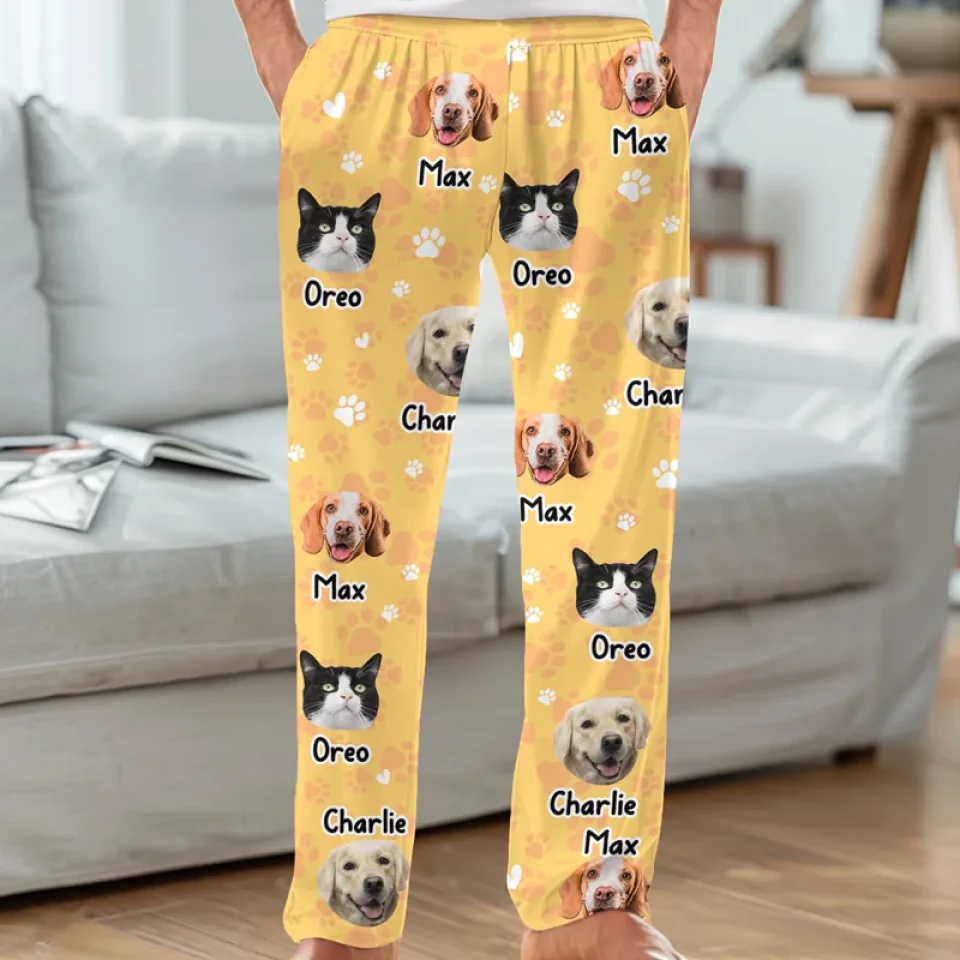 Custom Photo My Pet, My Therapist - Dog & Cat Personalized Custom Pajama Pants - Christmas Gift For Pet Owners, Pet Lovers - Image 3