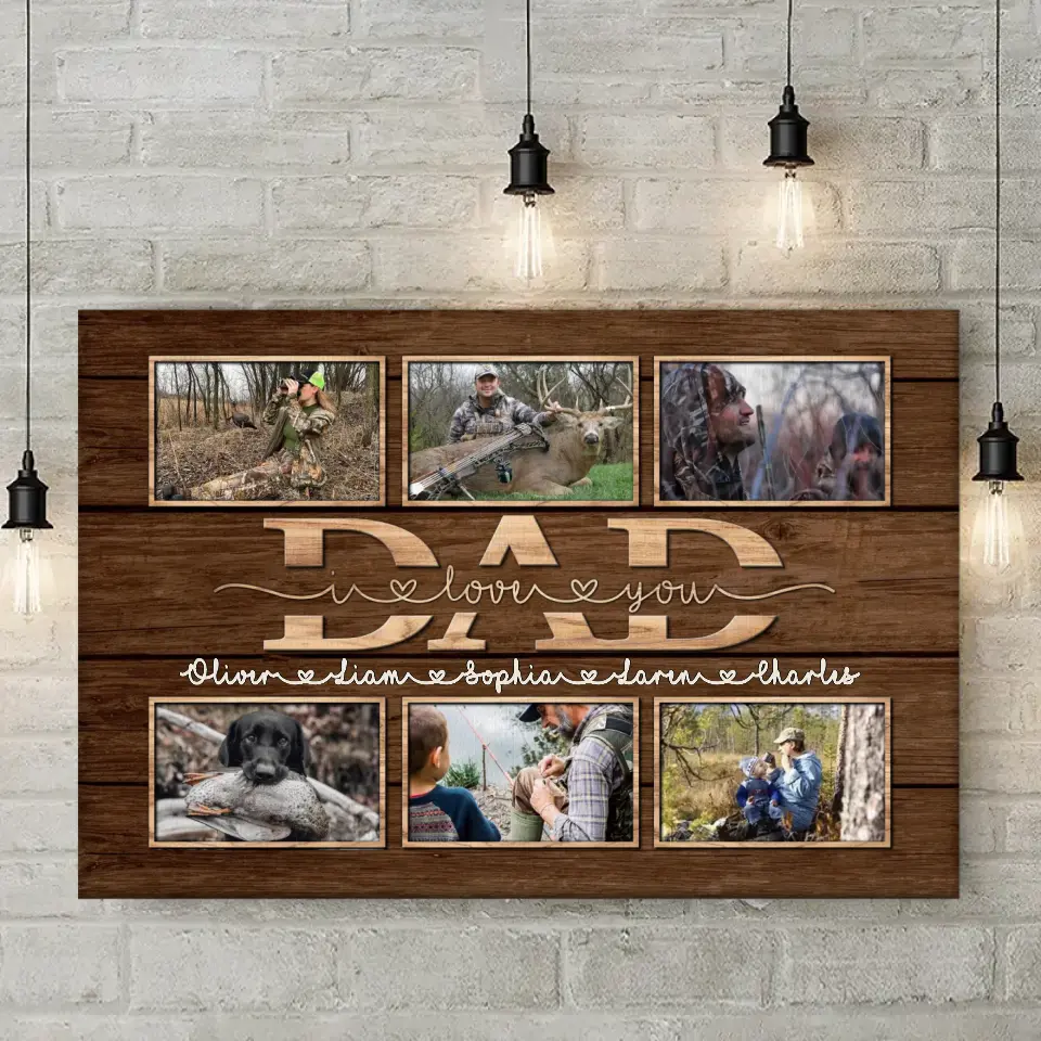 Custom Photo Never Forget That I Love You - Family Personalized Custom Horizontal Canvas - Father's Day, Gift For Dad - Image 2