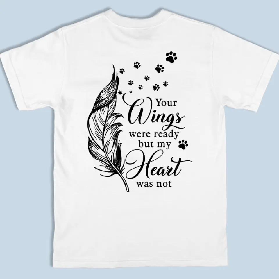 Custom Photo Never Walk Alone - Memorial Personalized Custom Back And Front Printed Unisex T-shirt - Sympathy Gift For Pet Owners, Pet Lovers - Image 5