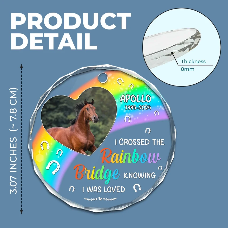 Custom Photo No Greater Companion, No Better Friend - Memorial Personalized Custom Circle Glass Ornament - Sympathy Gift, Christmas Gift For Pet Owners, Pet Lovers - Image 4
