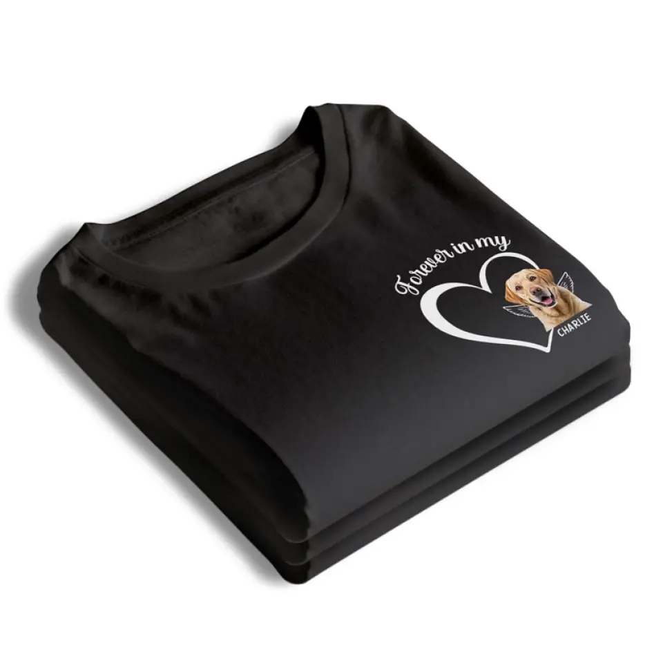 Custom Photo No Longer By My Side, But Forever In My Heart - Memorial Personalized Custom Unisex T-shirt, Hoodie, Sweatshirt - Sympathy Gift For Pet Owners, Pet Lovers - Image 4