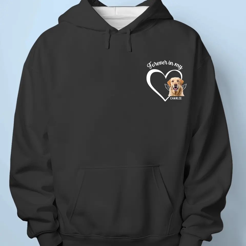 Custom Photo No Longer By My Side, But Forever In My Heart - Memorial Personalized Custom Unisex T-shirt, Hoodie, Sweatshirt - Sympathy Gift For Pet Owners, Pet Lovers - Image 5