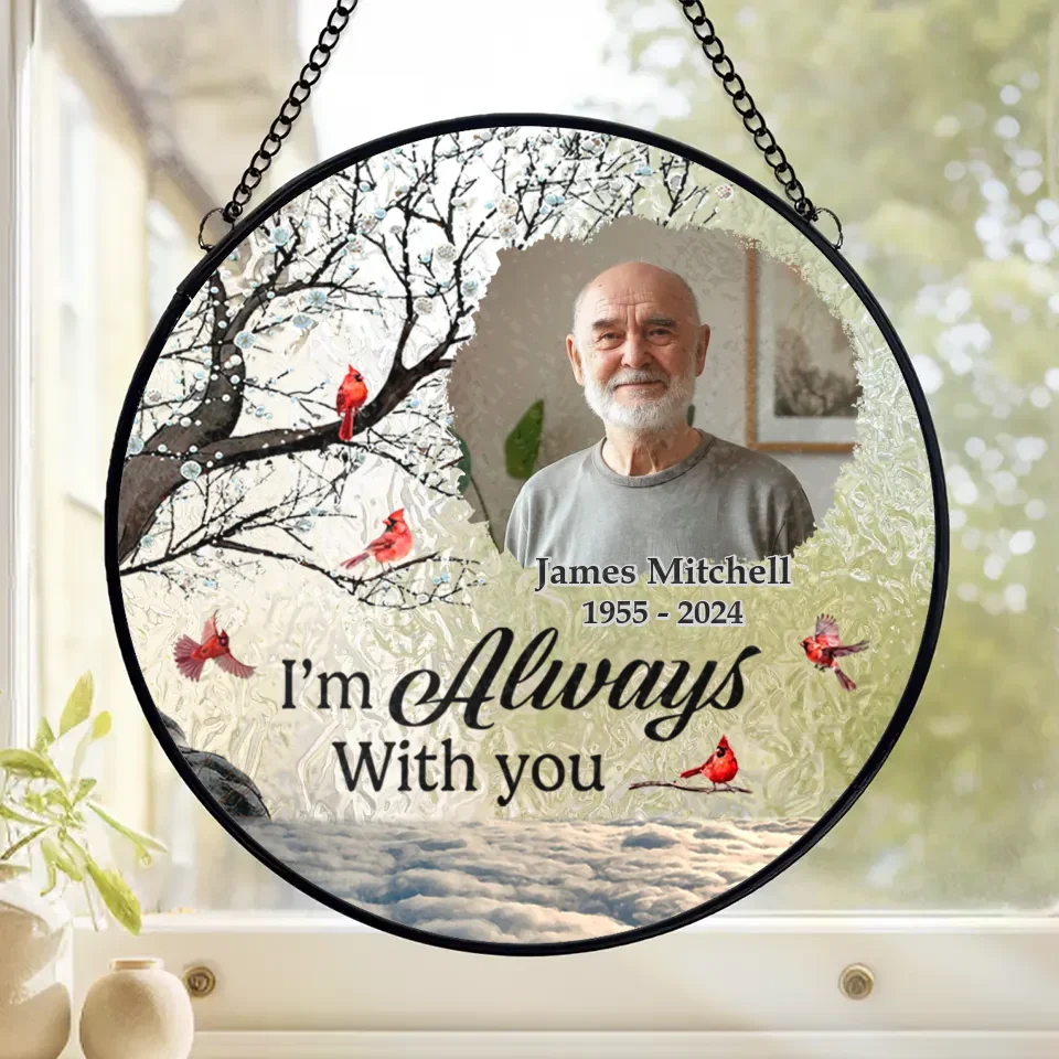 Custom Photo Not A Day Goes By That You Are Not Missed - Memorial Personalized Custom Stained Glass Window Hanging Suncatcher - Sympathy Gift For Family Members - Image 2